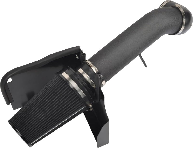GESEXI 4" Cold Air Intake System + Heat Shield Compatible with 1999-2006 GMC/Chevy V8 4.8L/5.3L/6.0L Silverado 1500/2500/3500 (Black & Black) - Image 1